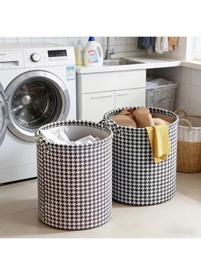 سلة غسيل قابلة للطي ذات سعة كبيرة مناسبة لـ - منظم غسيل متين وقابل للغسل مصنوع من مواد غير قماشية، مزود بمقبض، موفر للمساحة وقابل للطي للملابس وأغطية الأسرة والبطانيات - مثالي لغرفة النوم والحمام وغرفة الغسيل - Image 5